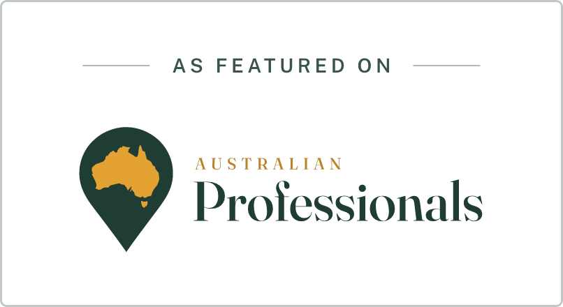 As featured on Australian Professionals — Horizontal, Full colour