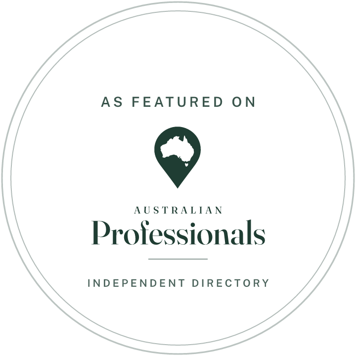 As featured on Australian Professionals — Seal, Single colour, white circle